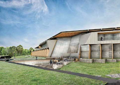 The main hotel and villas of the proposed Apollo Bay resort by Spowers Architects.