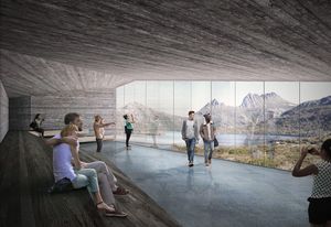 The proposed Dove Lake viewing shelter by Cumulus Studio.