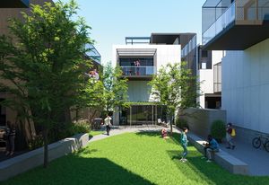Render of Baugruppen at WGV, Perth, designed by Spaceagency Architects. A “live project,” it will allow the design and construction of apartments to be initiated by buyers – a participatory process that is unprecedented in the Australian marketplace.