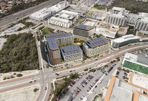 The Murdoch Health and Knowledge Precinct designed and masterplanned by Hassell.