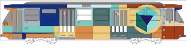 Melbourne Art Tram design by emerging artist and student Tom Vincent.