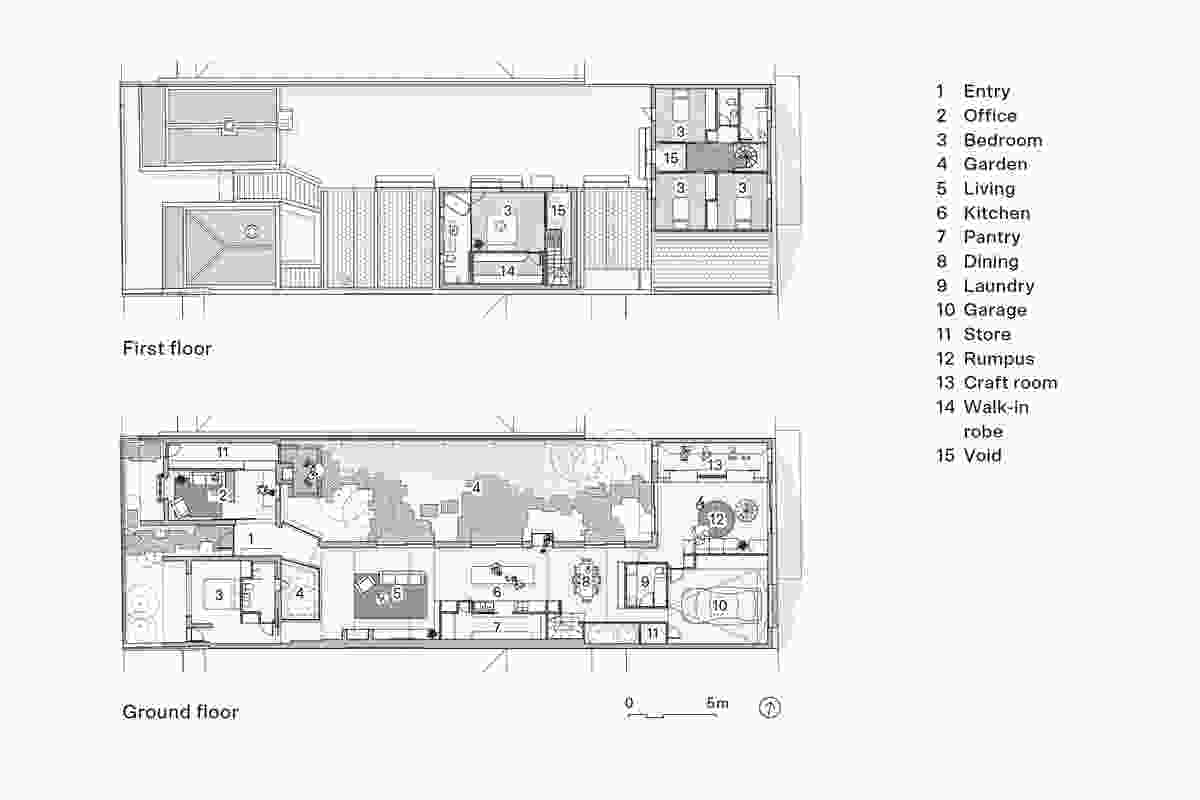 Plans of Rae Rae House by Austin Maynard Architects.