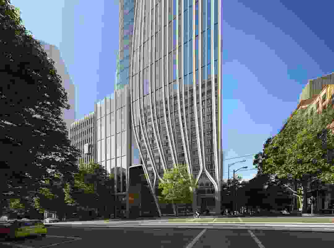 The updated design for 435 Bourke Street by Bates Smart.