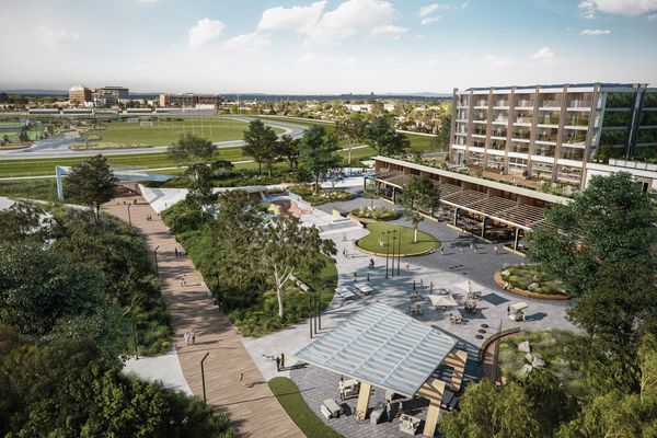 Caulfield Racecourse redevelopment concept by MGS Architects with Mary Papaioannou Landscape Architecture and Urban Design.