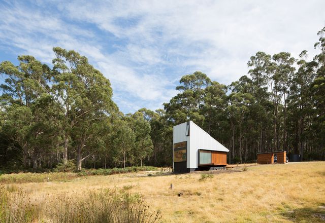 A Bruny Island hideaway by Maguire and Devine Architects was among the most wishlisted unique Airbnb listings in Australia in 2021.