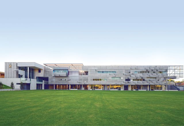 Locating the preparatory school along the western boundary of the campus maximizes open playing space, while enhancing the campus enclosure.