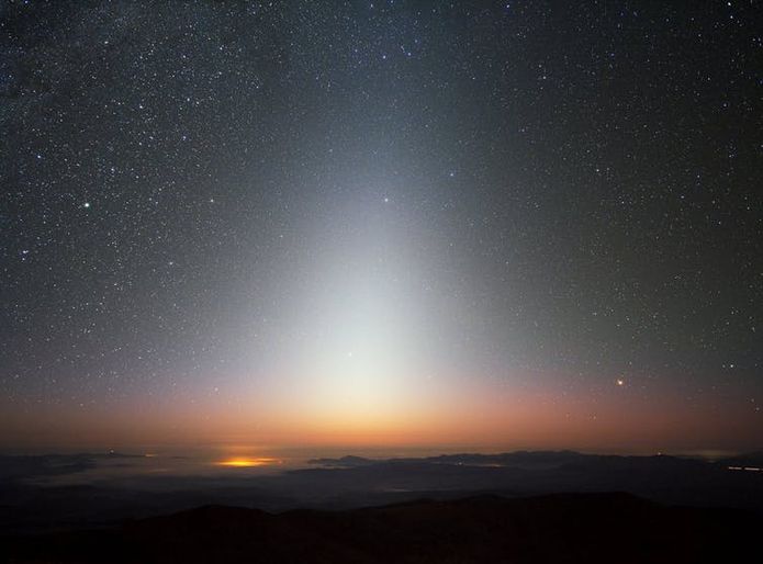 Zodiacal light over La Silla.
