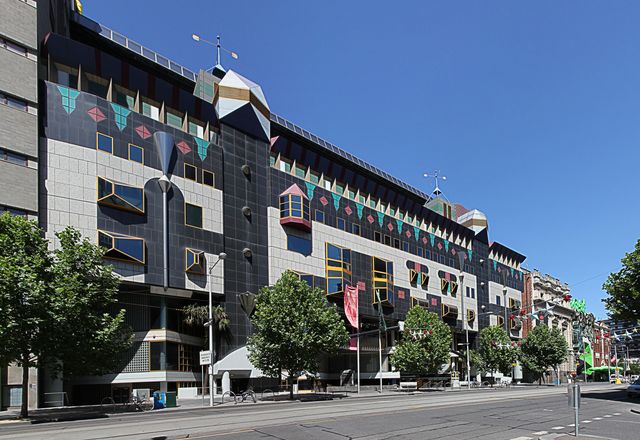 Melbourne RMIT University City Campus (Building 8) by Donaldytong, licensed under CC BY-SA 2.5