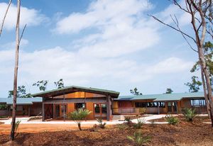 The Garma Cultural Knowledge Centre in North East Arnhem Land (2014), built on the land of the Yolngu people and designed by Build Up Design, is an example of a project that combines Indigenous customs with introduced ways to negotiate a creative synthesis.