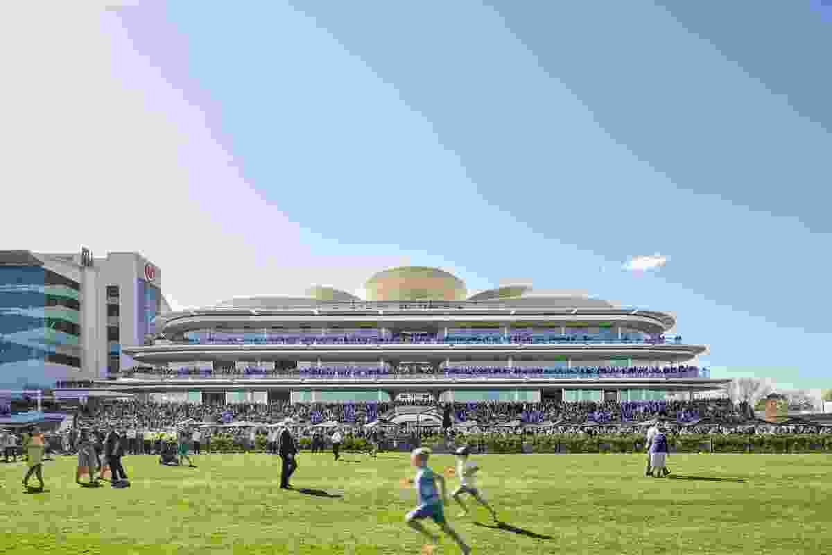 Victorian Racing Club's new club stand by Bates Smart.