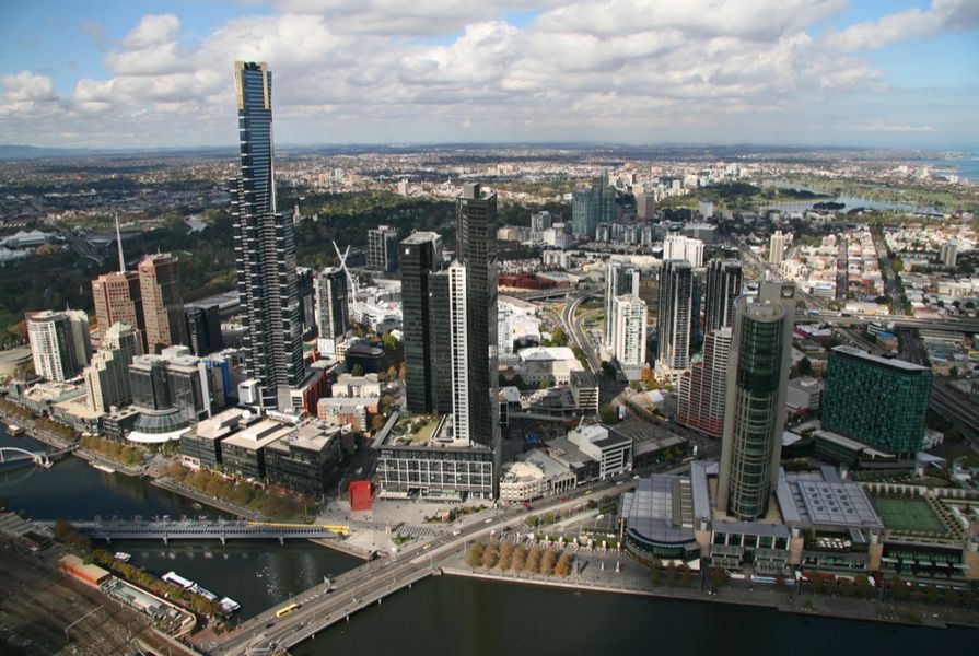 Melbourne's Southbank, which has been subject to rapid densification in recent years.