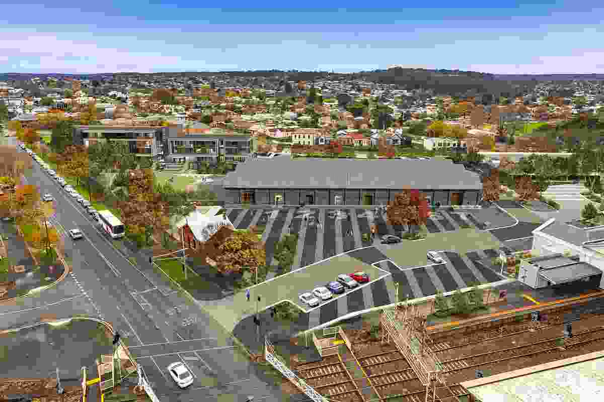 An artist's visualization of the Ballarat Station precinct redevelopment.