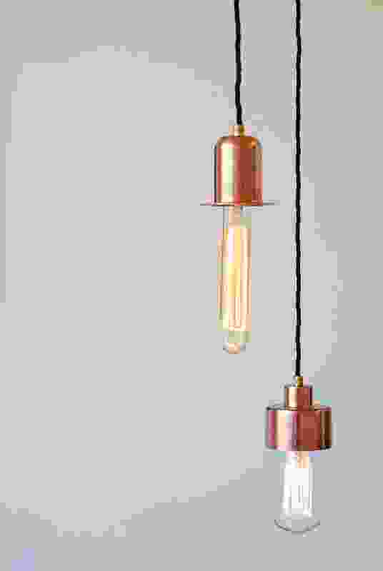 Copper and tungsten hanging lights by LifeSpace Journey.
