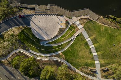 Redevelopment of the 10-hectare community park designed by Context is complete and the park is now open to the public.