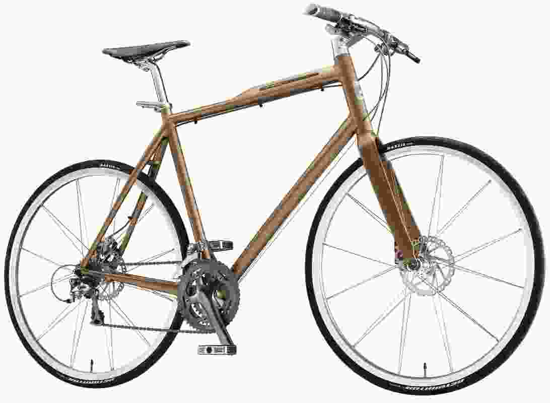 LED lights are integrated into the frame of Giant’s City Speed bicycle.