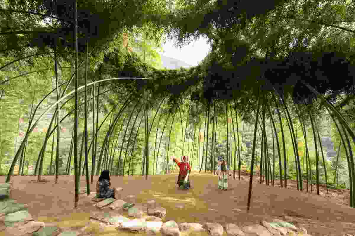 Bamboo Theatre by DnA Design and Architecture, whose director Xu Tiantian presented remotely from Beijing.