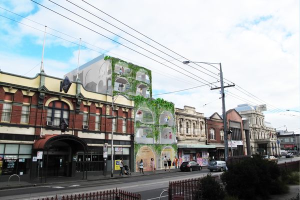 The proposal for Nightingale 3.0 by Austin Maynard Architects at 209 Sydney Road, Brunswick, Melbourne.