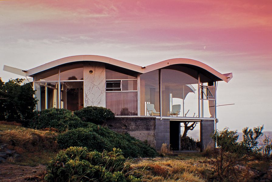 Dorney House sits high above Sandy Bay, with 360-degree views of Hobart.