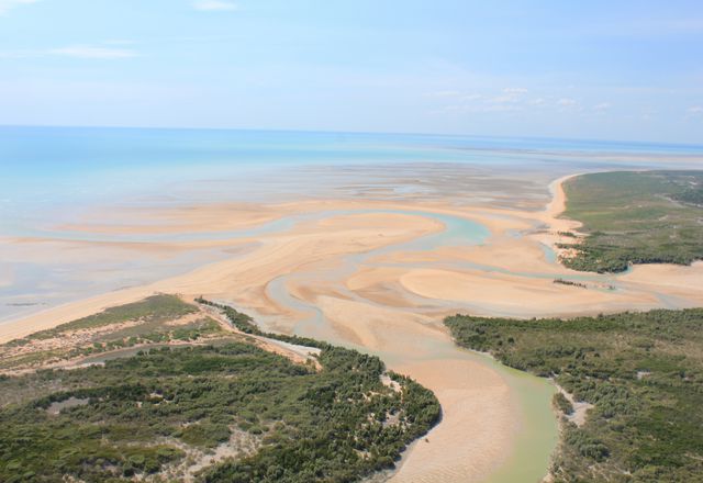 The southern end of Roebuck Bay, looking north from Thangoo, in the Kimberley region.