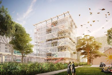 The proposed Arthur Phillip High School designed by Grimshaw and BVN.