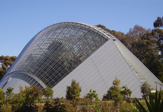 Guy Maron's Bicentennial Conservatory within the 51-hectare Adelaide Botanic Garden on the  edge of the CBD.