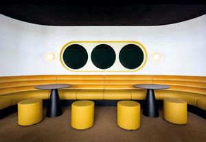 Curtin University’s Bentley campus was founded in the 1960s. The design for Think Space was inspired by neo- futuristic architecture of the era.