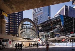 Woods Bagot’s 300-metre-long Wynyard Walk reduces the time taken to walk from Sydney’s Wynyard Station to the Barangaroo waterfront from fifteen minutes to six.