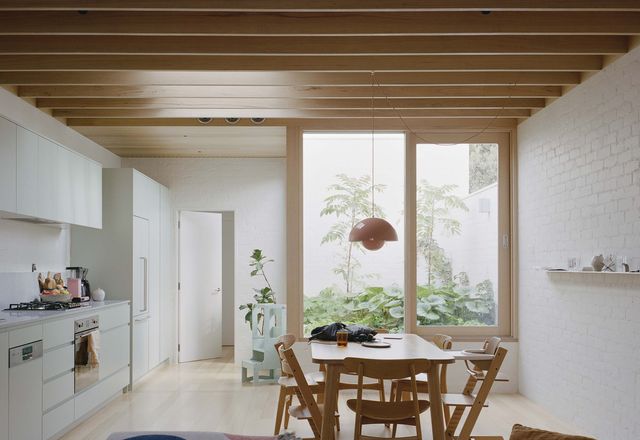 The courtyards bring light, outlook and cross-ventilation into domestic spaces.