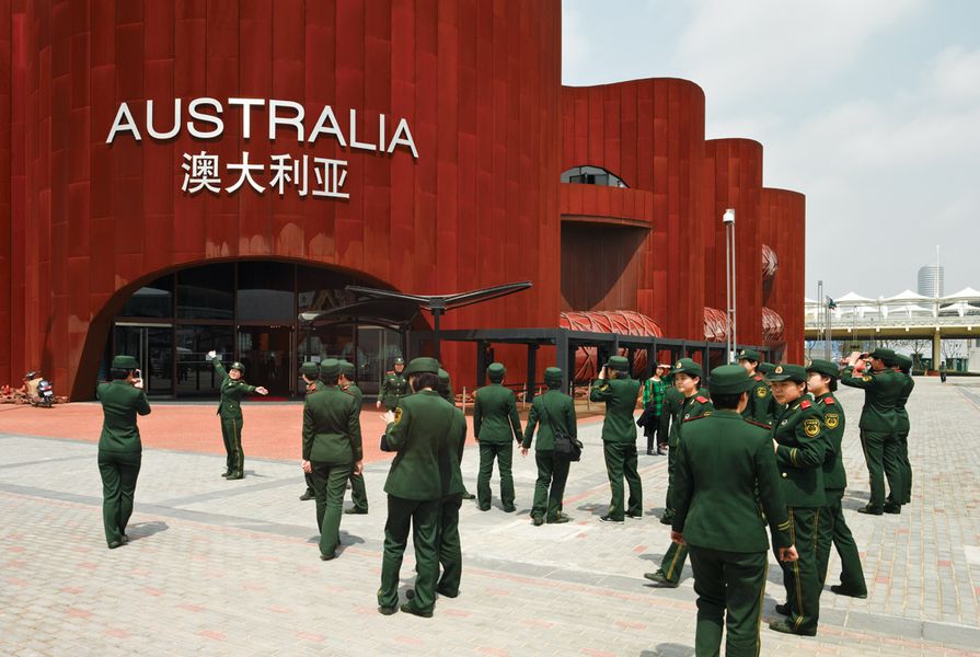 A distinctive exterior for the Australian Pavilion at the 2010 World Expo in Shanghai.