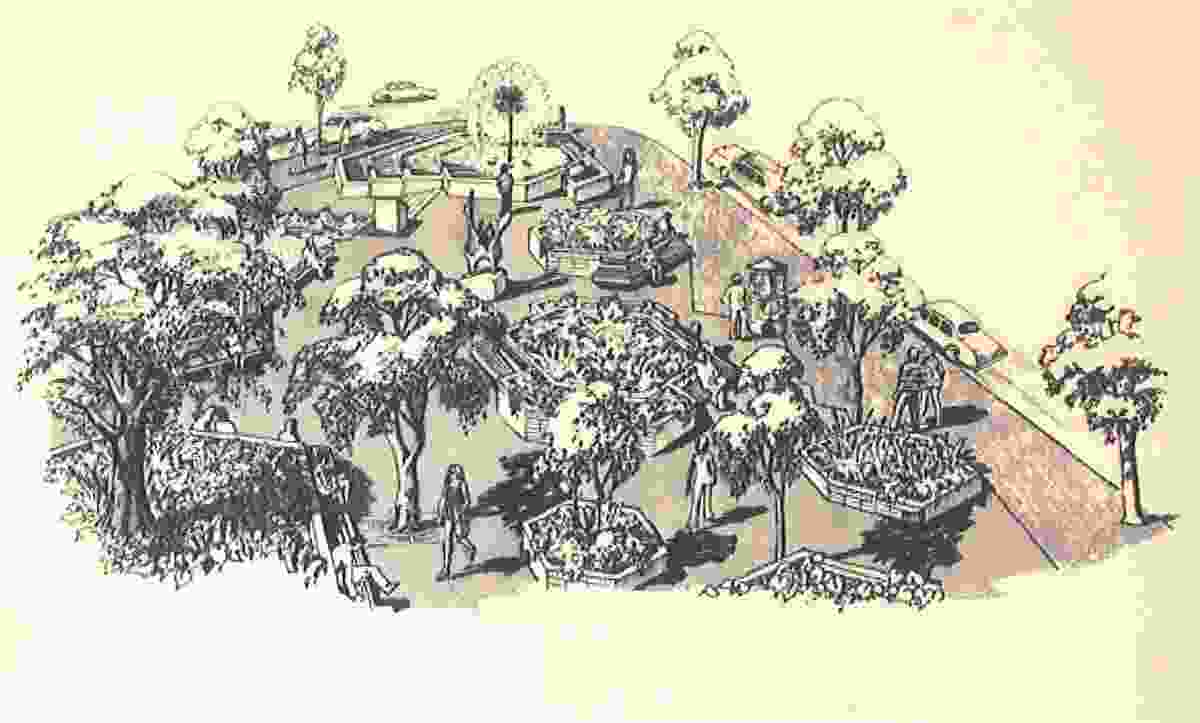 A concept image of Fitzroy Gardens by Ilmar Berzins.