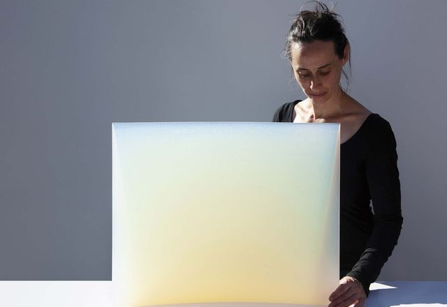Jessica Loughlin’s work draws on the light experienced in the large salt lakes of South Australia.