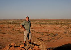 The author, Andrew Lane, in a desert landscape.
