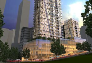 A reference design for the 2 O’Connell Street tower prepared by PTI Architecture and Interiors.