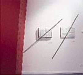 Black steel bars pin the Gedenkbuch and the score for Schönberg’s Moses and Aron to the walls of the Jewish Museum of Melbourne; both works were key to Libeskind’s Jewish Museum at the Berlin Museum.