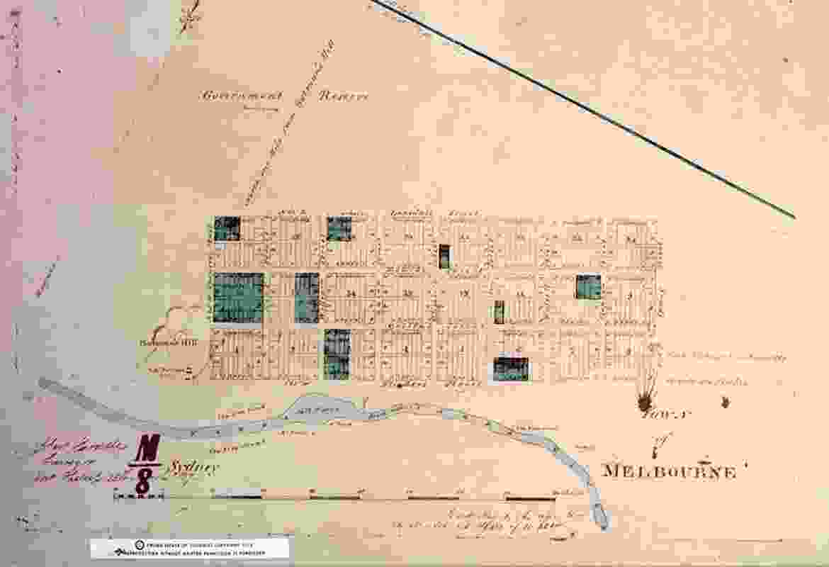 Hoddle Map by Robert Hoddle, licensed under Public domain