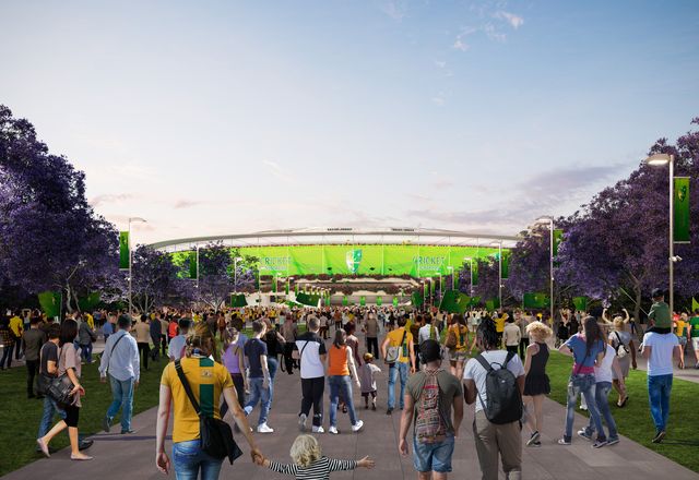 The now axed rebuild of the Gabba stadium.