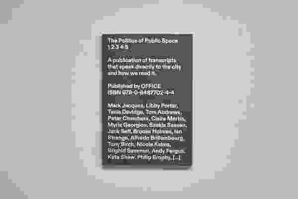 The Politics of Public Space: Volume Five presents new interviews, as well as the contents of the previous four volumes of the series.