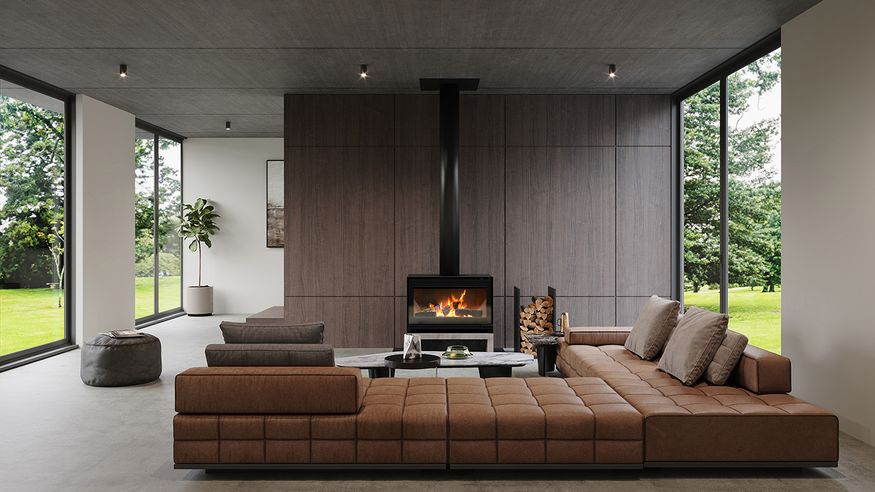 TFS and TC series wood fireplaces by Escea | ArchitectureAu