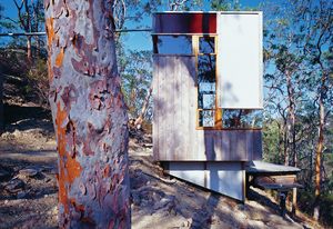 Built by hand on site, the cabin was constructed from hardy, readily available materials.