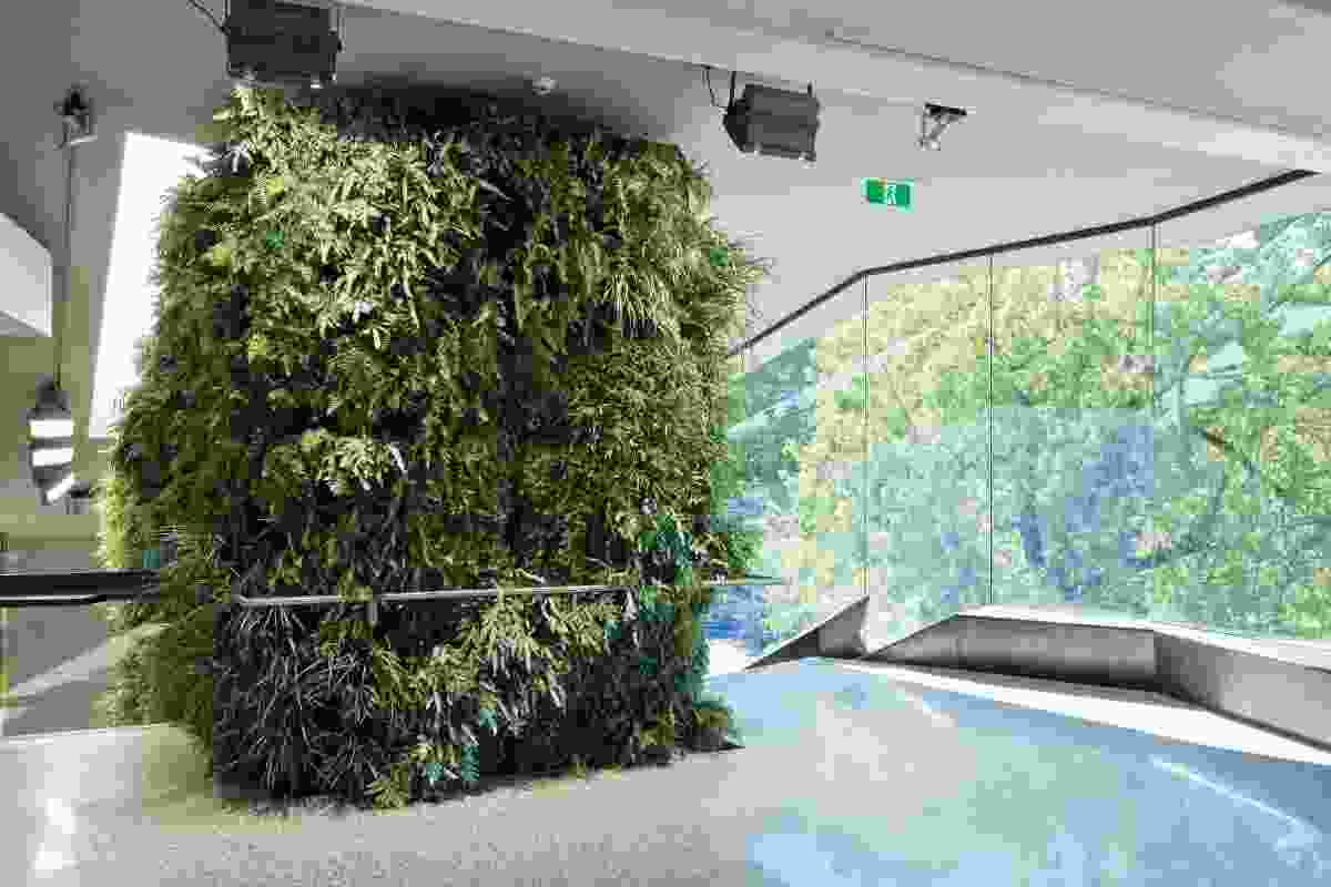 The Entrance Precinct includes significant green walls and rooftop.