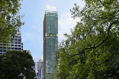 The mixed-use tower at 383 La Trobe Street designed by Ateliers Jean Nouvel and Architectus.