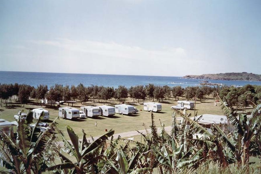 Coffs Harbour caravan park, 1967. 
