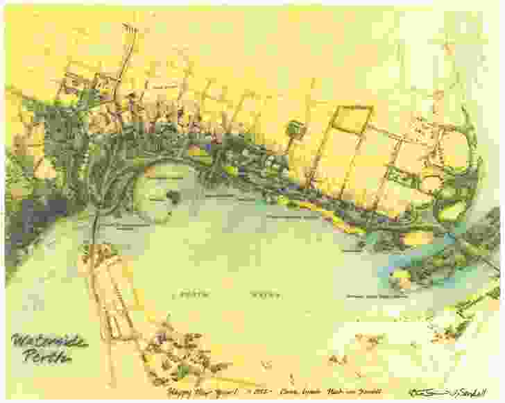 Waterside Perth, the winning scheme of the 1991 Perth Foreshore International
Urban Design Competition.