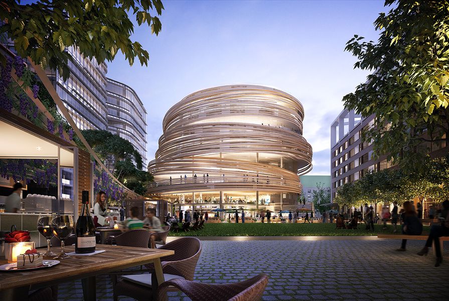 The Darling Exchange by Kengo Kuma and Associates and urban square by Aspect Studios.