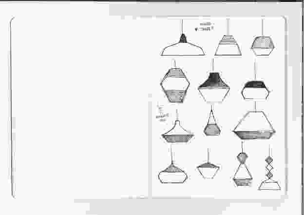 Initial Sketches of the coco pendant.