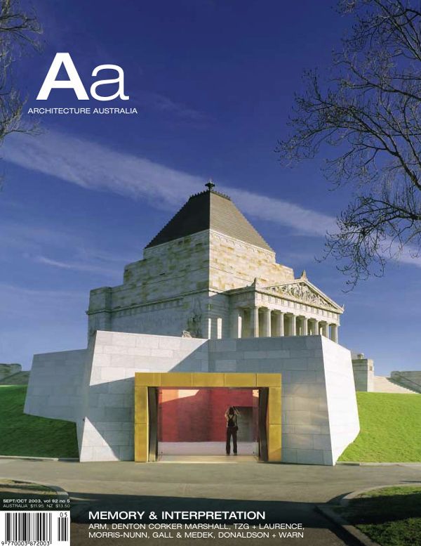 Architecture Australia, September 2003