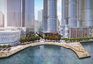 The under construction Watermans Cove at Barangaroo South.