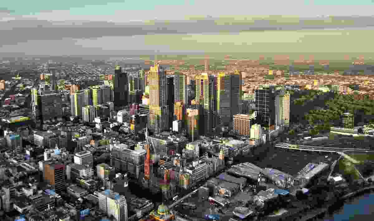 An RMIT University report has put forward a vision for Melbourne in 2051 that would allow established areas to absorb new dwellings as the population swells to 8 million.