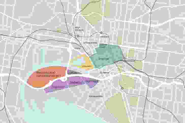 The Fishermans Bend renewal area as laid out in the Fishermans Bend Draft Framework.