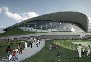 Zaha Hadid Architects' design for the London Aquatics Centre.